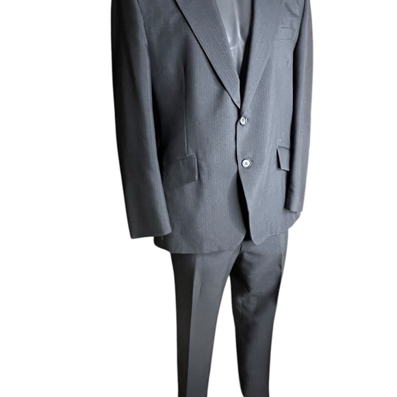 Sergio Valente Suit Jacket Adult Mens 42 Gray Charcoal - Picture 1 of 13